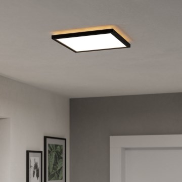 Eglo - LED badeværelsesloftlampe LED/13,4W/230V 2700/4000/6500K 29x29 cm IP44 sort