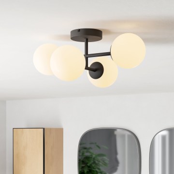 Eglo - LED badeværelsesloftlampe, påbygget, 4xG9/4,2W/230V, IP44, sort