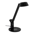 Eglo - LED bordlampe m. trådløs opladning + touch-funktion dæmpbar LED/4,8W/230V sort