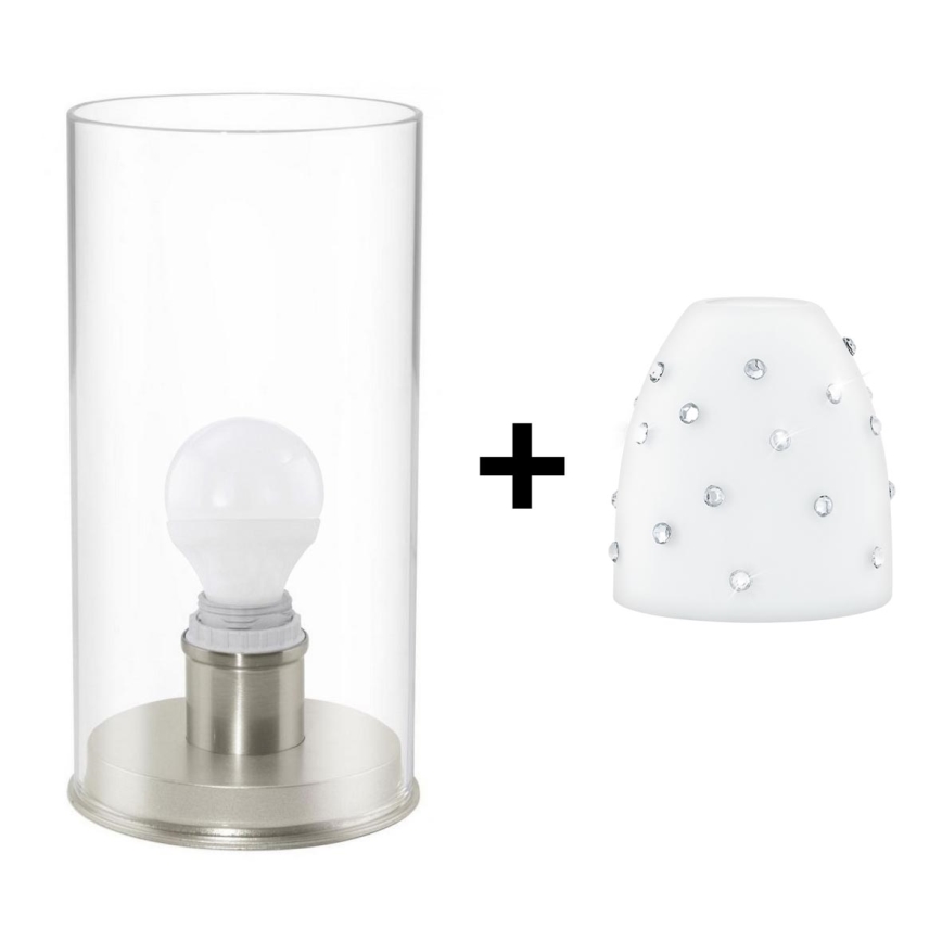 Eglo - LED bordlampe MY CHOICE 1xE14/4W/230V hvid/mat krom