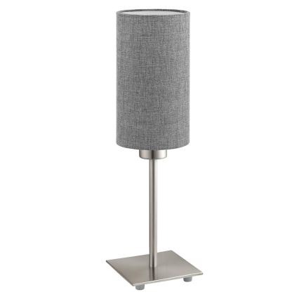 Eglo - LED bordlampe TUNJA 1xE27/60W/230V 26,5 cm mat krom/grå