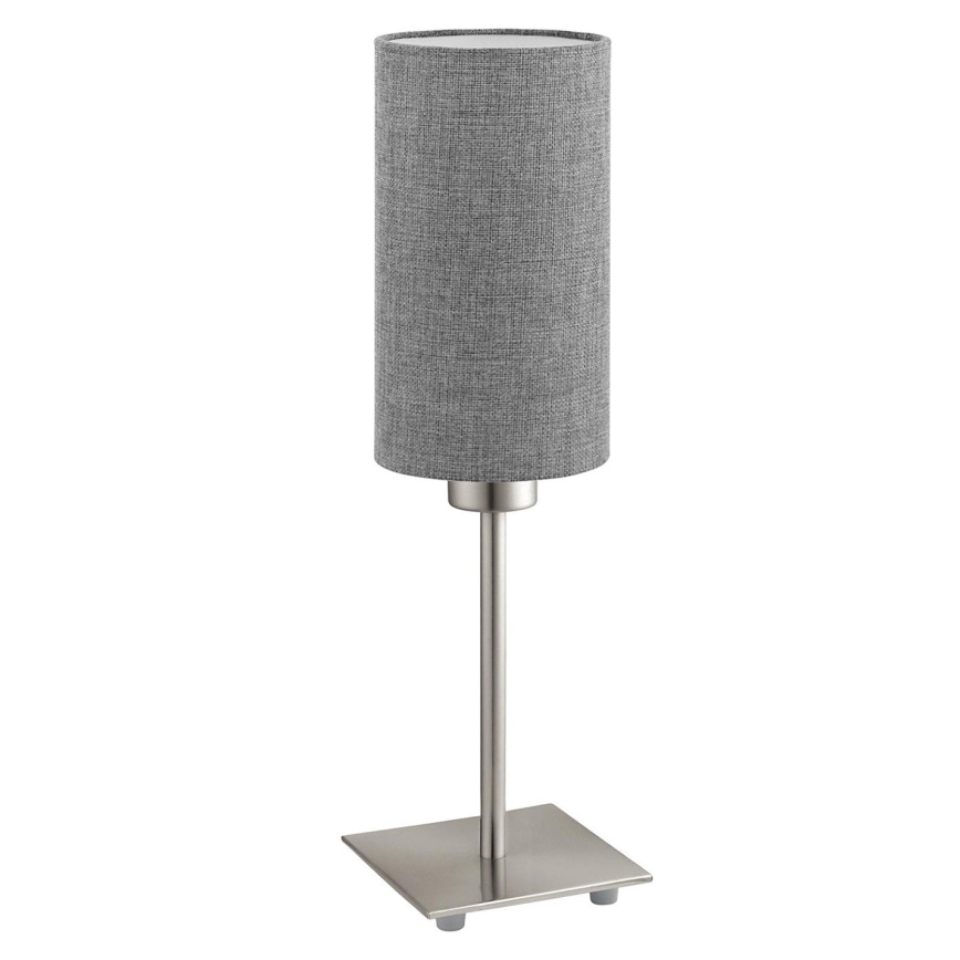Eglo - LED bordlampe TUNJA 1xE27/60W/230V 26,5 cm mat krom/grå