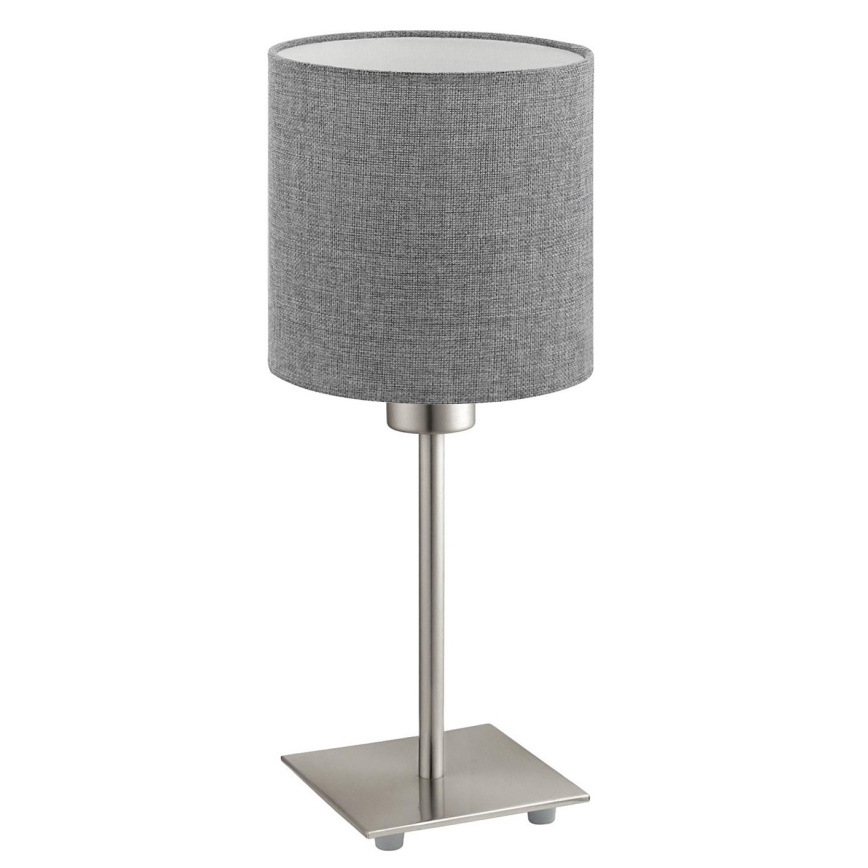 Eglo - LED bordlampe TUNJA 1xE27/60W/230V 26,5 cm mat krom/grå