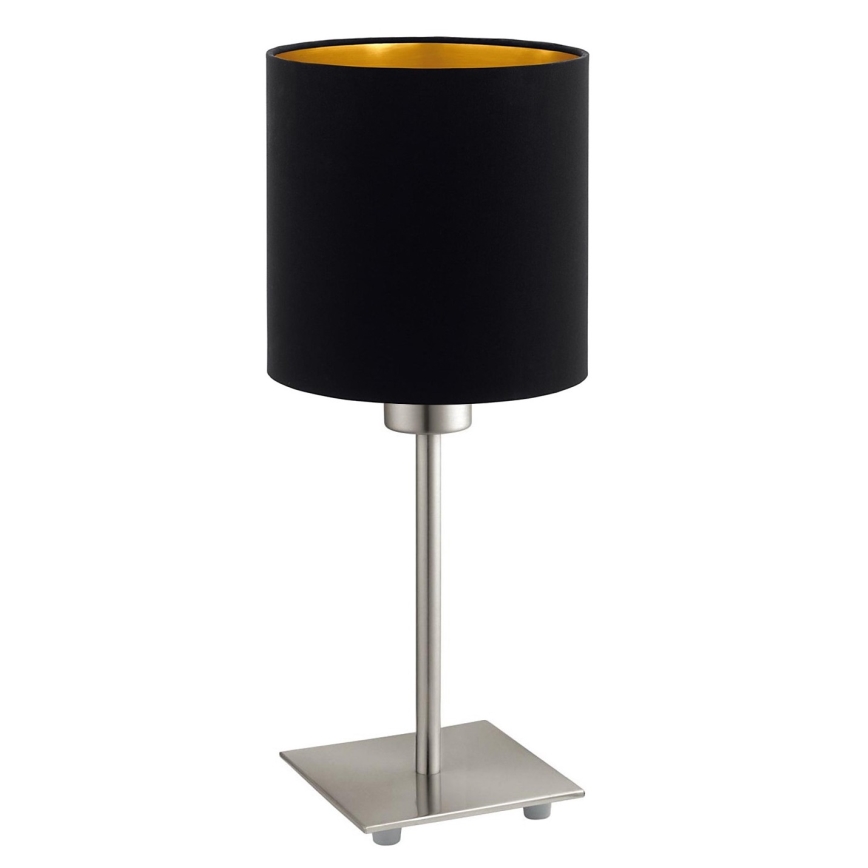 Eglo - LED bordlampe TUNJA 1xE27/60W/230V 26,5 cm mat krom/sort
