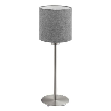 Eglo - LED Bordlampe TUNJA 1xE27/60W/230V 38,5 cm mat krom/grå