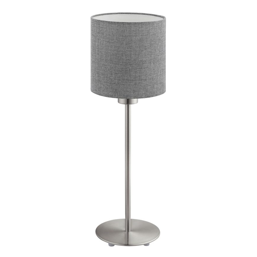 Eglo - LED Bordlampe TUNJA 1xE27/60W/230V 38,5 cm mat krom/grå