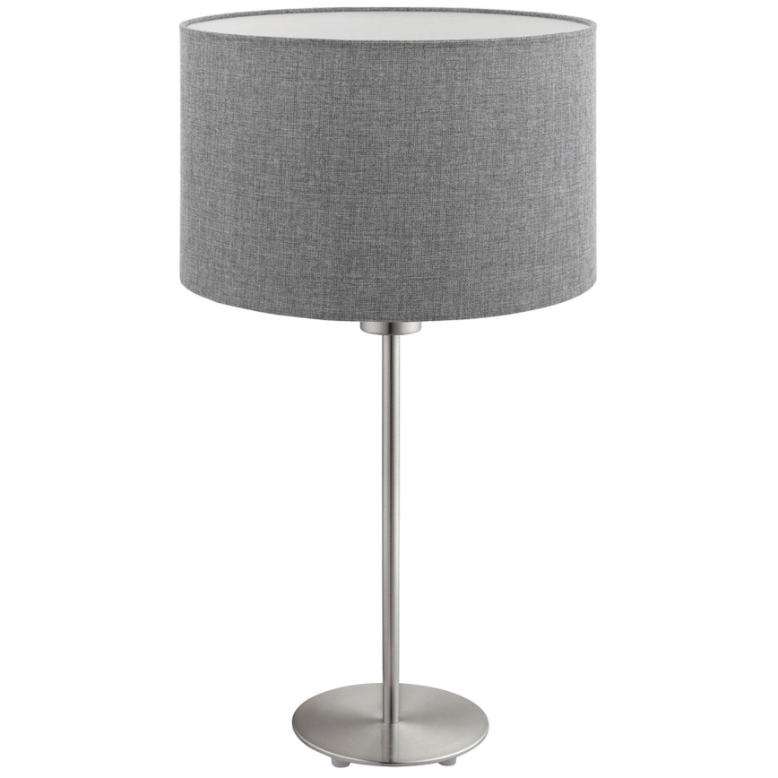 Eglo - LED  Bordlampe TUNJA 1xE27/60W/230V 38,5 cm mat krom/grå