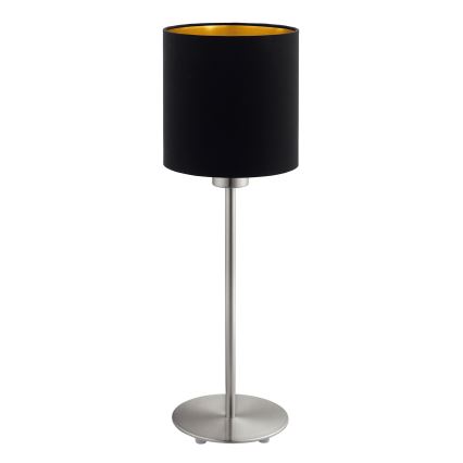 Eglo - LED bordlampe TUNJA 1xE27/60W/230V 38,5 cm mat krom/sort