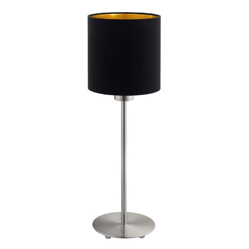 Eglo - LED bordlampe TUNJA 1xE27/60W/230V 38,5 cm mat krom/sort