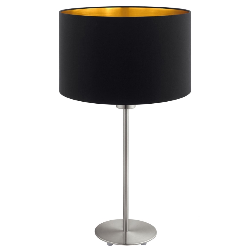 Eglo - LED bordlampe TUNJA 1xE27/60W/230V 38,5 cm mat krom/sort