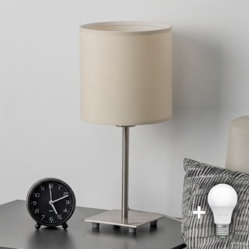 Eglo - LED bordlampe TUNJA 1xE27/60W/230V cremefarvet