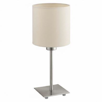 Eglo - LED bordlampe TUNJA 1xE27/60W/230V cremefarvet
