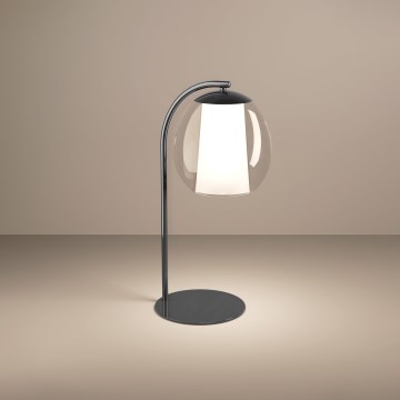 Eglo - LED dæmpbar bordlampe LED/5,5W/230V + LED/1,6W 2200-6500K sort krom