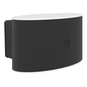 Eglo - LED dæmpbar, genopladelig, berøringsbetjent udendørs væglampe LED/5W/5V 2000 mAh 3000/4000/6500K IP44 sort