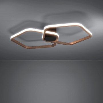 Eglo - LED-dæmpbar loftlampe LED/20W/230V messing + fjernbetjening