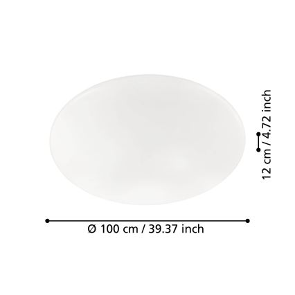Eglo - LED dæmpbar loftlampe LED/80W/230V + fjernbetjening
