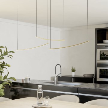 Eglo  - LED Dæmpbar lysekrone på wire LED/22W/230V 2700/4000/6500K guld