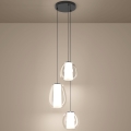Eglo - LED-dæmpbar pendel på kabel LED/7W/230V + 2xLED/5,5W + 3xLED/1,6W 2200-6500K sort krom