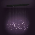 Eglo - LED-dæmpbar pendel på wire 8xLED/4,2W/230V sort/klar