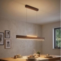 Eglo - LED-dæmpbar pendel på wire LED/21W/230V + LED/8,4W valnød