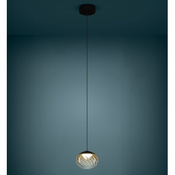 Eglo - LED-dæmpbar pendel på wire LED/5,8W/230V 2200-6500K beige/røgfarvet + fjernbetjening