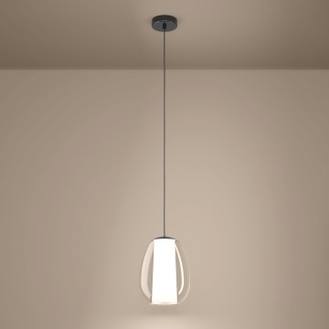 Eglo - LED dæmpbar pendel på wire LED/7W/230V + LED/1,6W 2200-6500K sort krom
