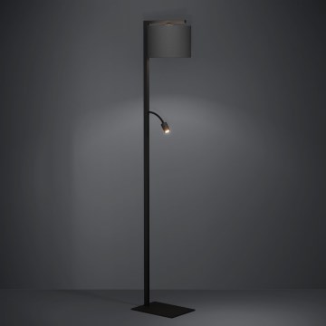 Eglo - LED gulvlampe 1xE27/40W/230V + LED/3,8W 3000K sort