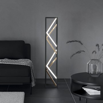 Eglo - LED gulvlampe dæmpbar LED/23W/230V 2700-6500K sort/guldfarvet + fjernbetjening