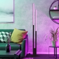 Eglo - LED gulvlampe dæmpbar RGBW-farver 2xLED/16W/230V sort ZigBee