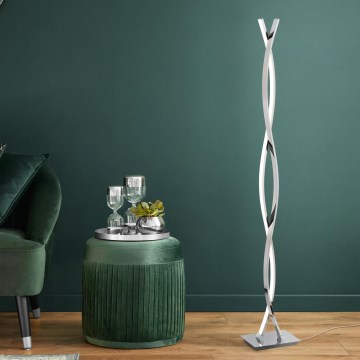 Eglo - LED gulvlampe LED/36W/230V blank krom