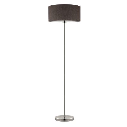 Eglo - LED  Gulvlampe TUNJA 1xE27/60W/230V mat krom/brun