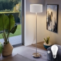 Eglo - LED  Gulvlampe TUNJA 1xE27/60W/230V mat krom/hvid