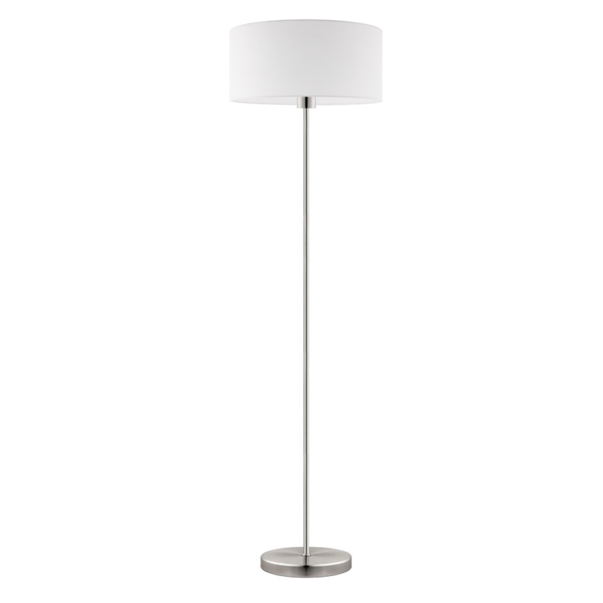 Eglo - LED  Gulvlampe TUNJA 1xE27/60W/230V mat krom/hvid