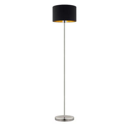 Eglo - LED gulvlampe TUNJA 1xE27/60W/230V mat krom/sort