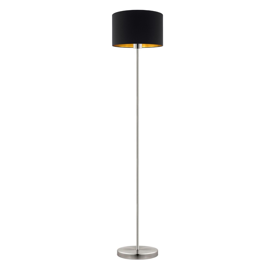Eglo - LED gulvlampe TUNJA 1xE27/60W/230V mat krom/sort