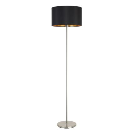 Eglo - LED gulvlampe TUNJA 1xE27/60W/230V mat krom/sort