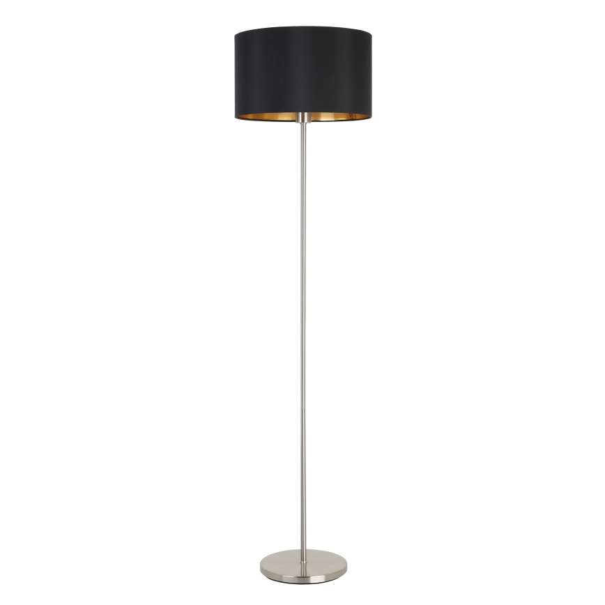 Eglo - LED gulvlampe TUNJA 1xE27/60W/230V mat krom/sort