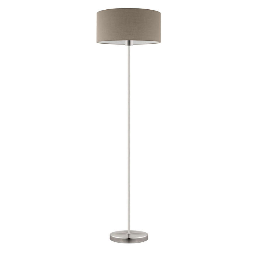 Eglo - LED  Gulvlampe TUNJA 1xE27/60W/230V mat krom/taupe