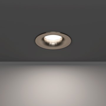 Eglo - LED indbygningsspot til badeværelse LED/4,9W/230V 2700/4000/6500K Ø 8,8 cm IP65 mat krom