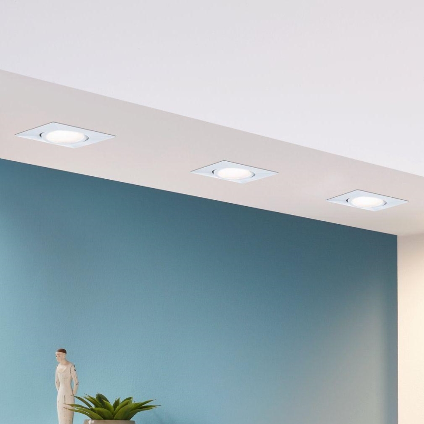 Eglo - LED indbygningsspots 3 stk. PINEDA 1xLED/4,9W/230V