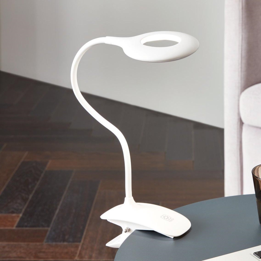 Eglo - LED lampe med klemme dæmpbar 1xLED/3W/230V 500mAh hvid