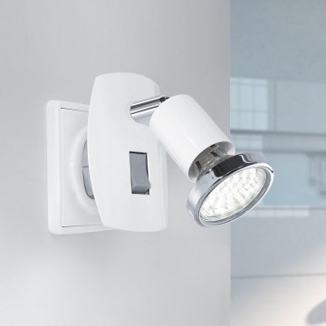 Eglo - LED-lampe til stikkontakt 1xGU10/2,8W/230V hvid
