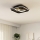 Eglo - LED loftlampe 1xLED/16,2W/230V + 1xLED/9,2W 38x38 cm sort/guldfarvet