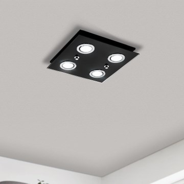 Eglo - LED loftlampe 4xGU10/2,8W/230V 3000K sort