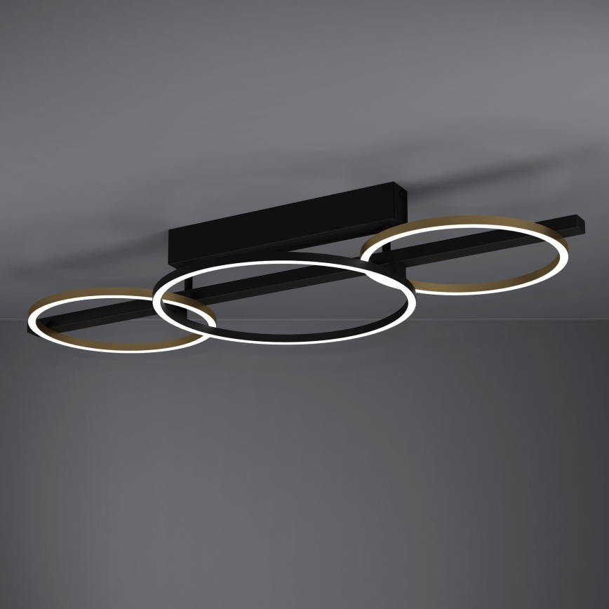 Eglo - LED loftlampe dæmpbar 2xLED/12,5W/230V + LED/15,5W 3000K sort