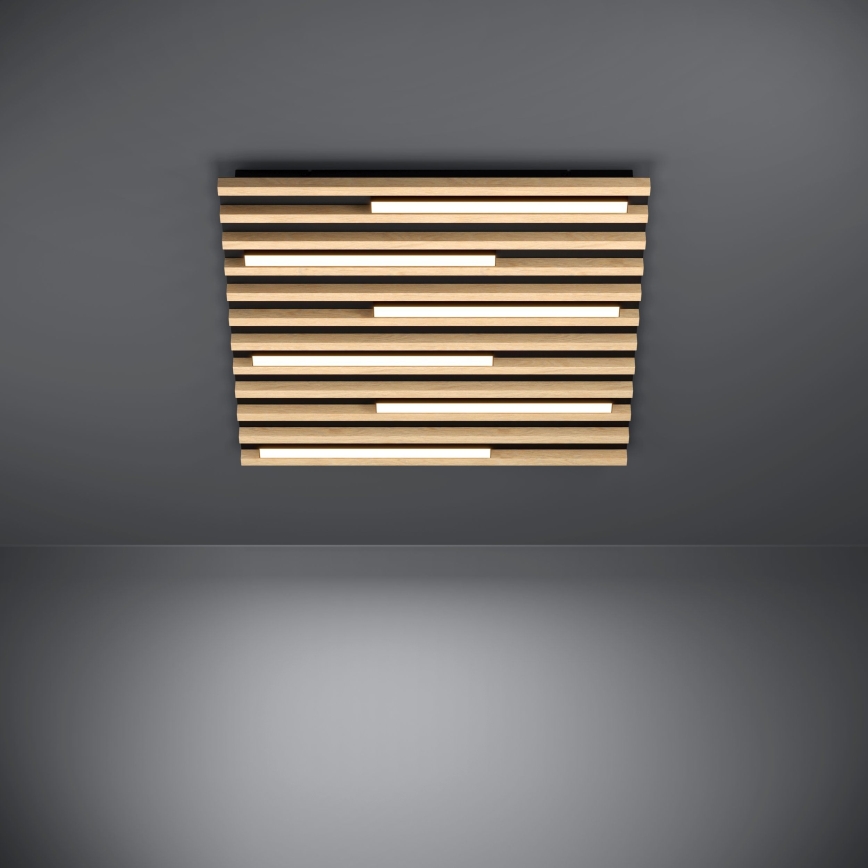 Eglo - LED loftlampe dæmpbar 6xLED/8,5W/230V 3000K 57,5x57,5 cm brun