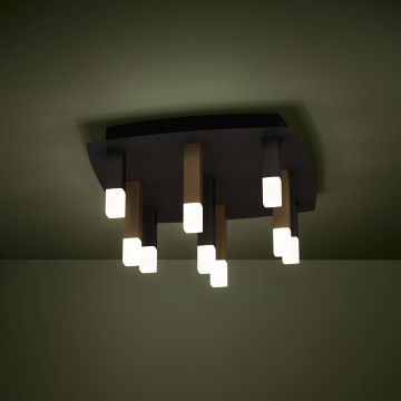Eglo - LED loftlampe dæmpbar 9xLED/3,1W/230V 3000K antracit/guldfarvet