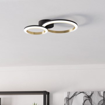 Eglo - LED loftlampe dæmpbar LED/12W/230V 4000K sort/guldfarvet
