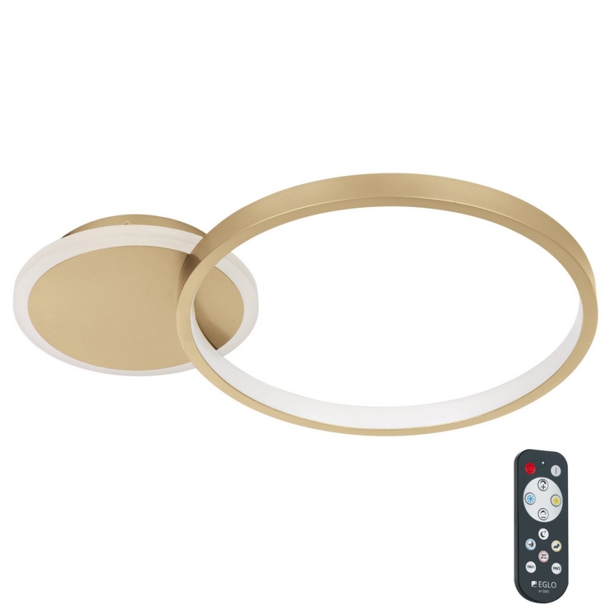 Eglo - LED loftlampe dæmpbar LED/15W/230V guldfarvet + fjernbetjening