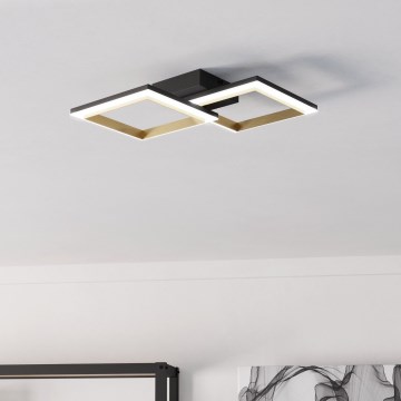 Eglo - LED loftlampe dæmpbar LED/18,4W/230V 4000K sort/guldfarvet